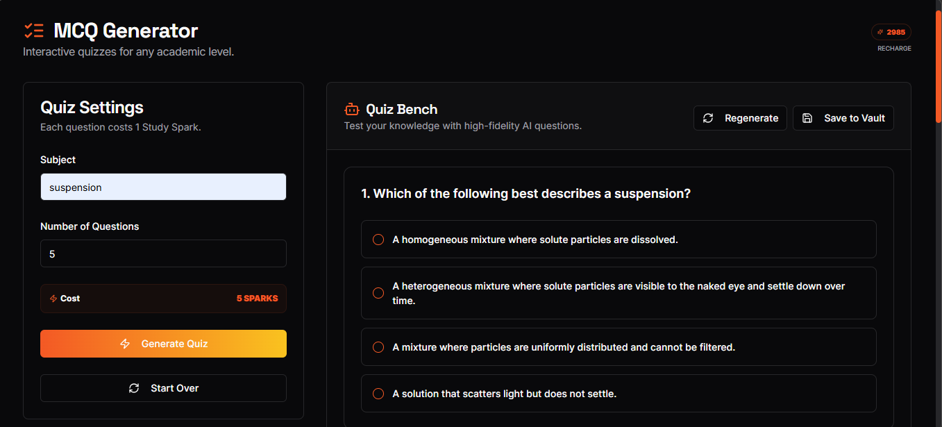 Adaptive AI MCQ Generator for Competitive Exams